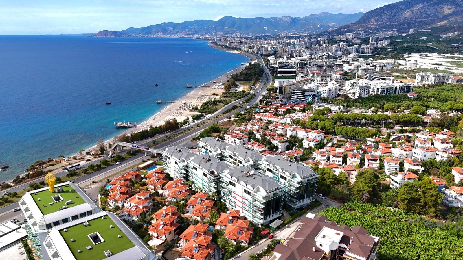 Konak Seaside Kargicak 3+1 Duplex with Full Sea View