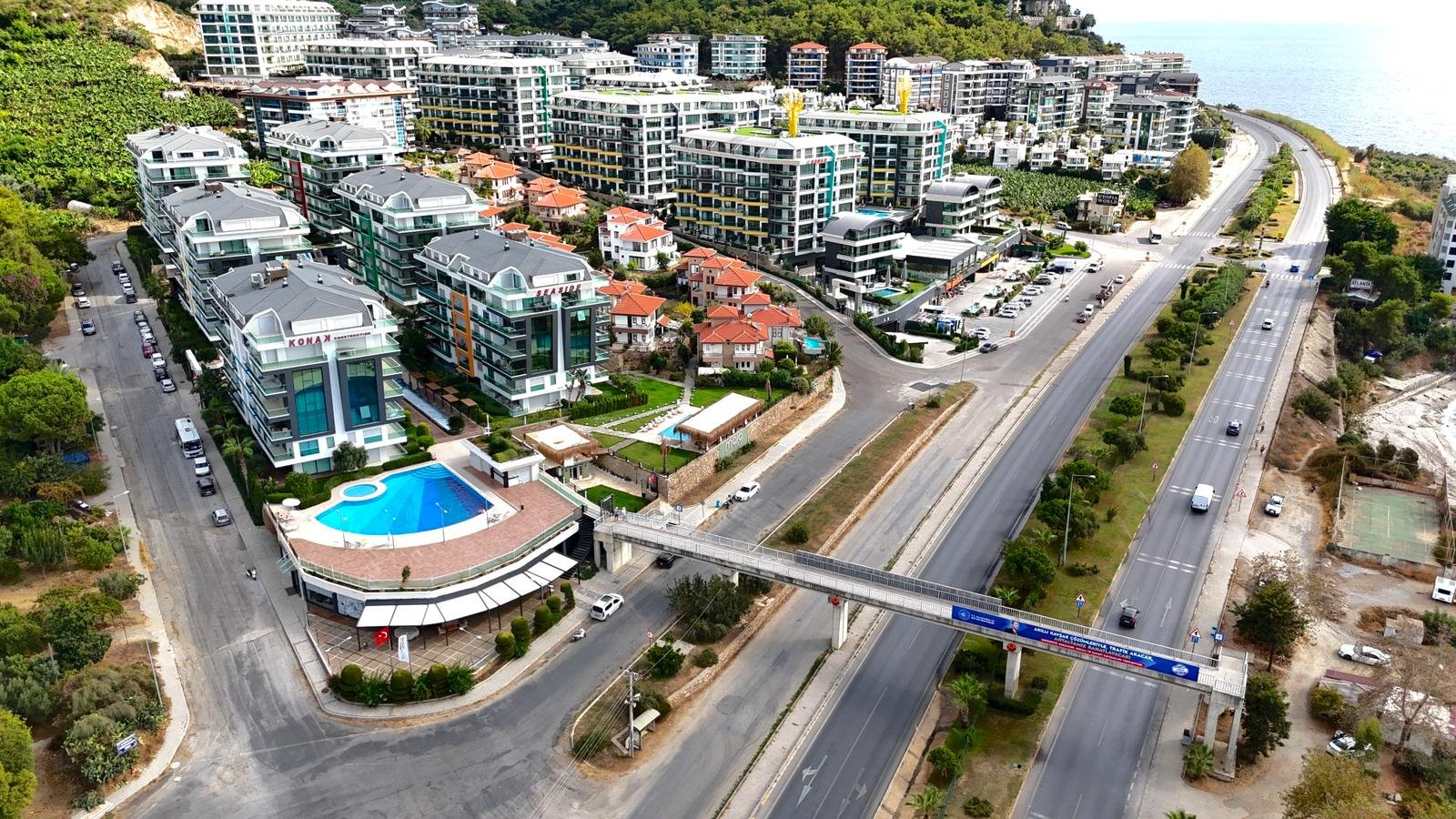 Konak Seaside Kargicak 3+1 Duplex with Full Sea View