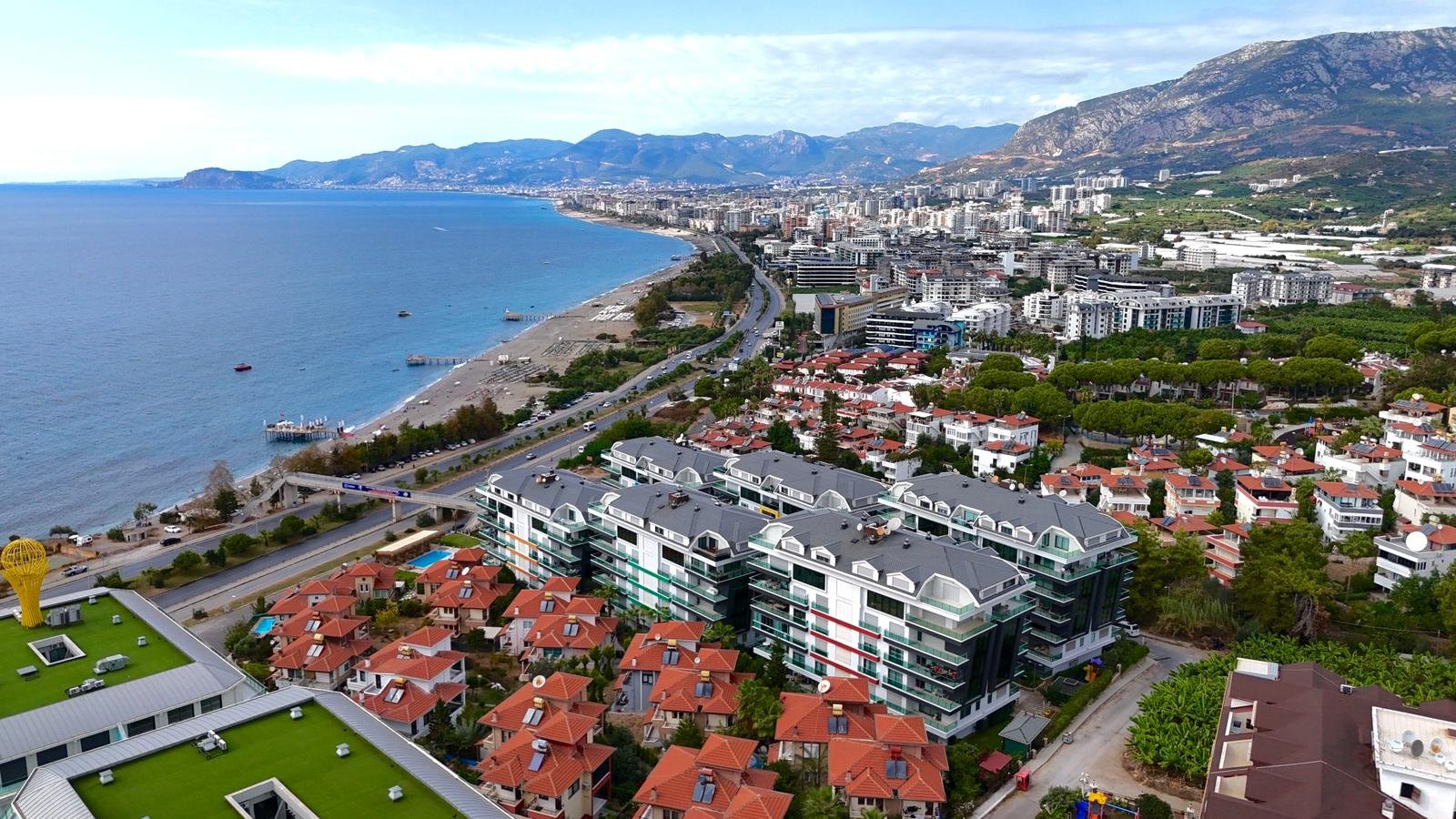 Konak Seaside Kargicak 3+1 Duplex with Full Sea View